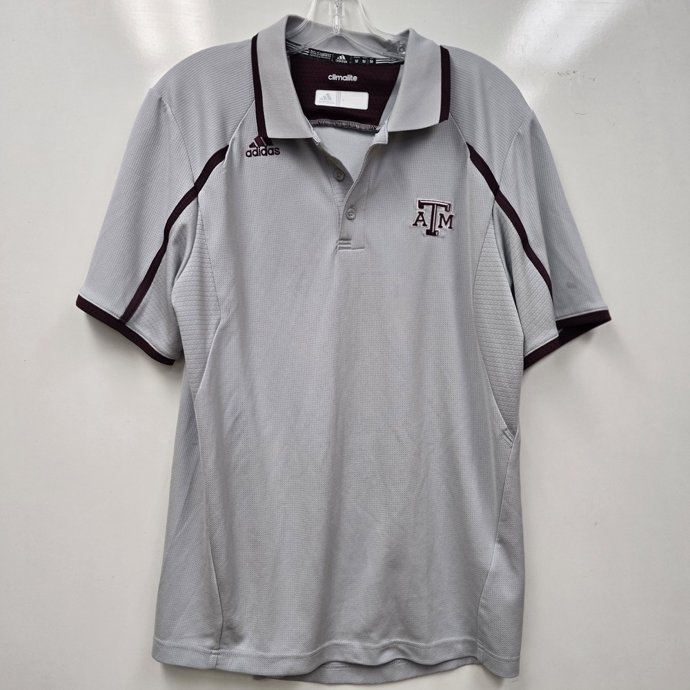 Texas A&M Aggies Adidas Men's‎ Polo Shirts Medium College Collegiate Golf Shirt - Picture 2 of 9